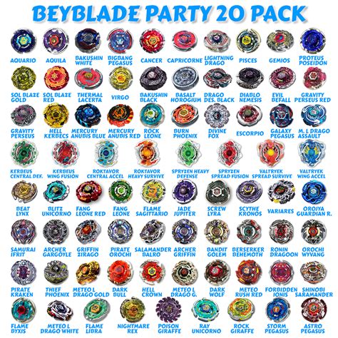 metal fusion Beyblade list